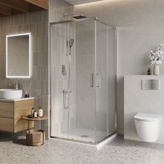Душевой уголок BelBagno LUCE-A-2-100-C-Cr хром
